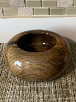 VINTAGE MIDCENTURY GLAZED HAND PAINTED BOWL SIGNED BY ARTIST BEAUTIFUL EARTHTONES