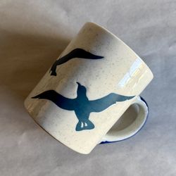 Vintage 10-oz Otagiri Style Embossed Seagull Mug