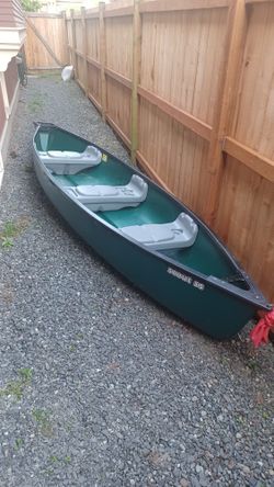 Canoe 14' With 2 Wood Oars