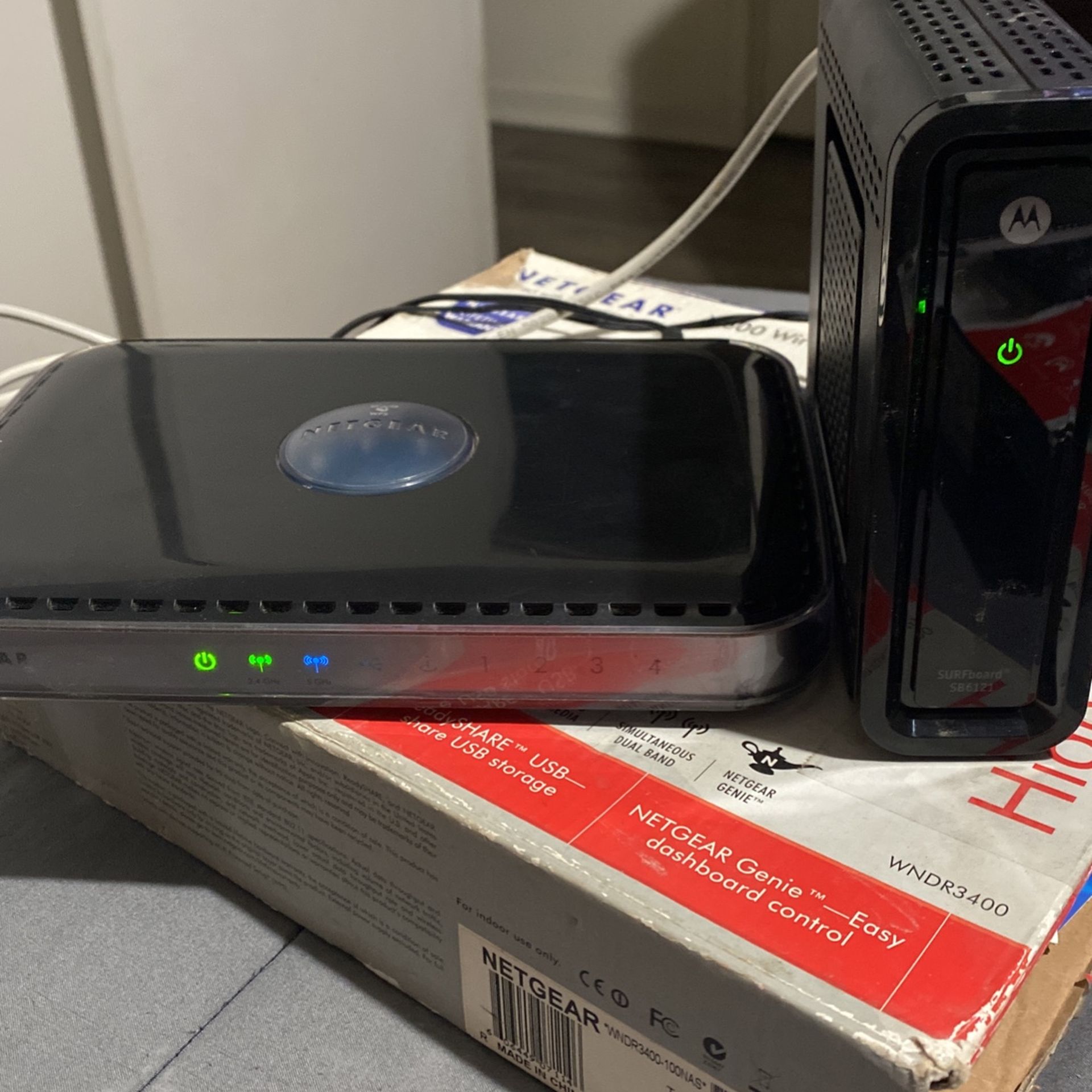 Motorola Cable Modem  &  Netgear Router Work Great !