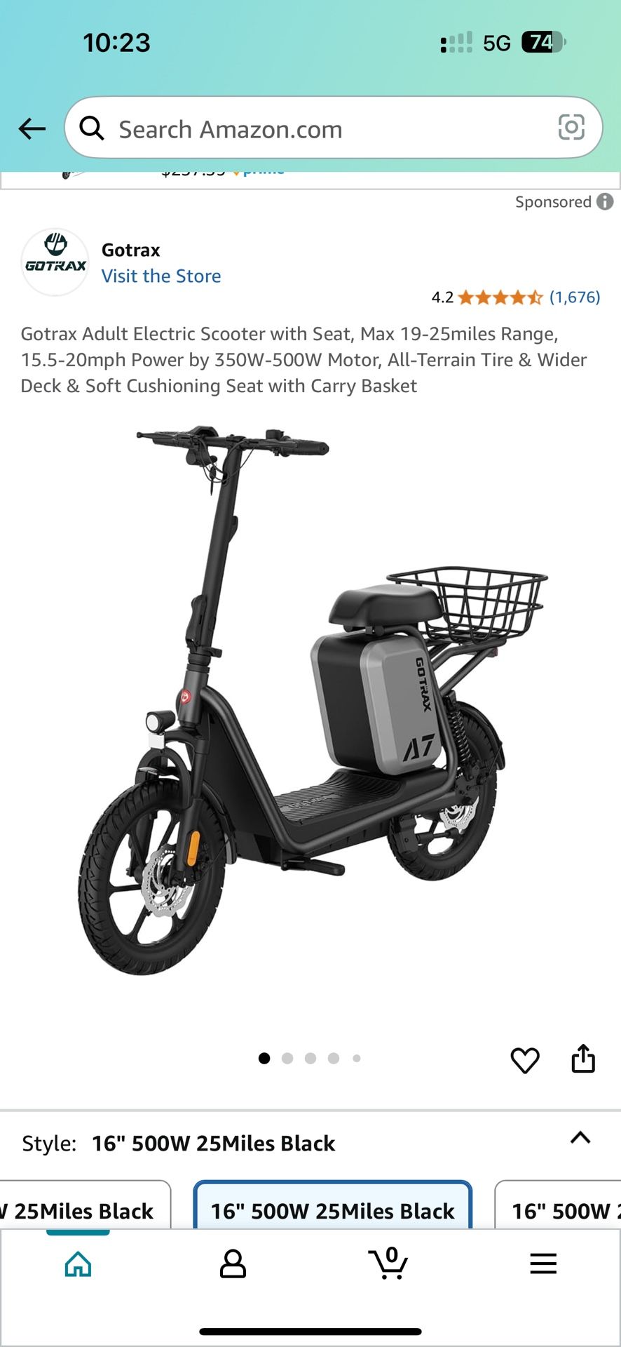 Adult Electric Scooter With Seat