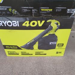 LEAF VACUUM RYOBI 40V TOOL ONLY 