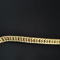Ten Inch Gold Link Bracelet 