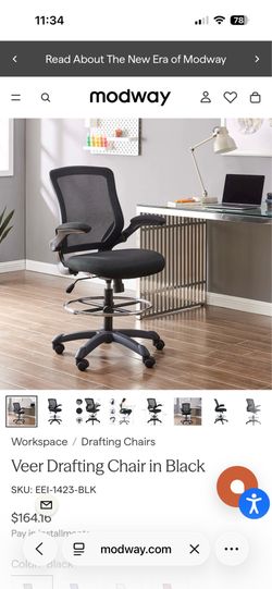 New Modway veer drafting chair