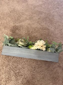 Rustic Wood Box Floral Centerpiece