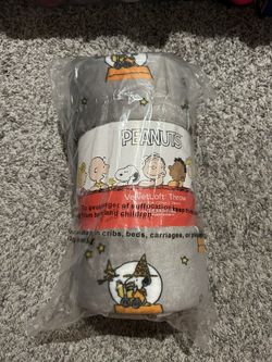 Snoopy and Woodstock Halloween Blanket