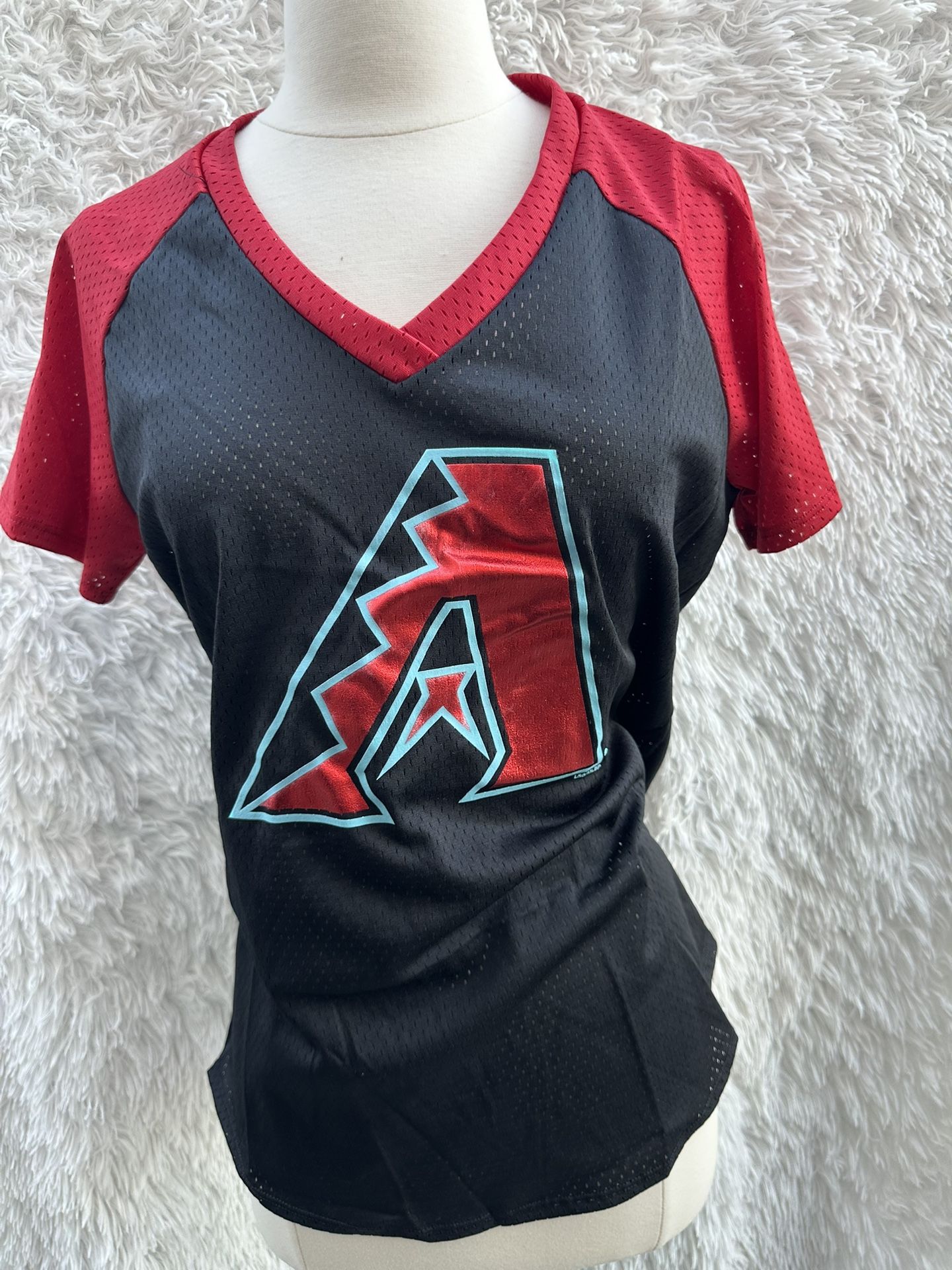 Black and Red V-Neck Sports Jersey arizona diamondbacks womens jersey