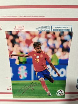 Lamine Yamal Autograph 8x10 photo COA 2026 🇪🇸  Spain World Cup