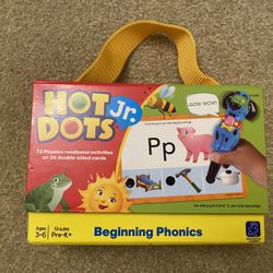 Hot Shots Jr. Beginning Phonics ”Board game” For Kids (has all pieces)