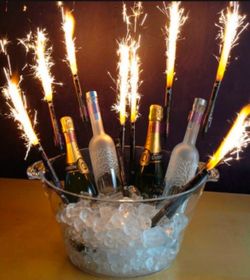 Happy New Year Bottle Sparklers
