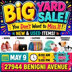 Big yard sale today