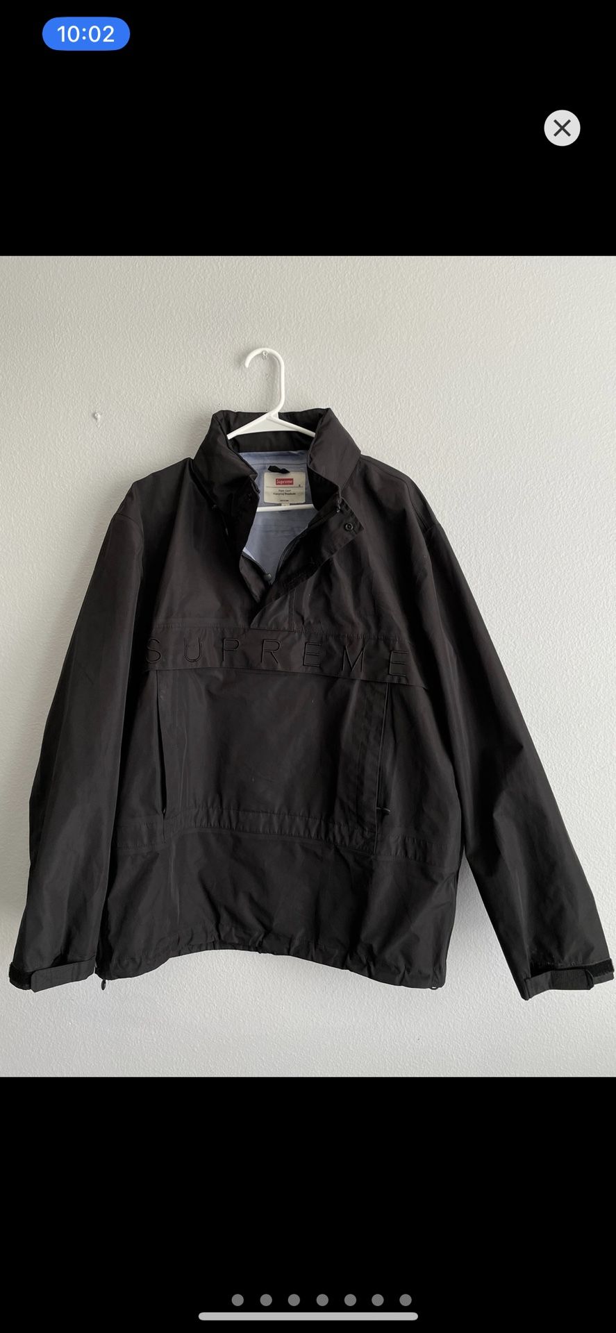 Supreme black Anorak Jacket Size Large 