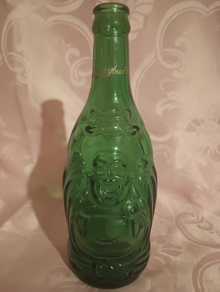 Vintage Lucky Budda Green Bottle 