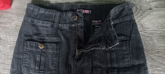 BUBBLEGUM BLACK JEAN SKIRT 