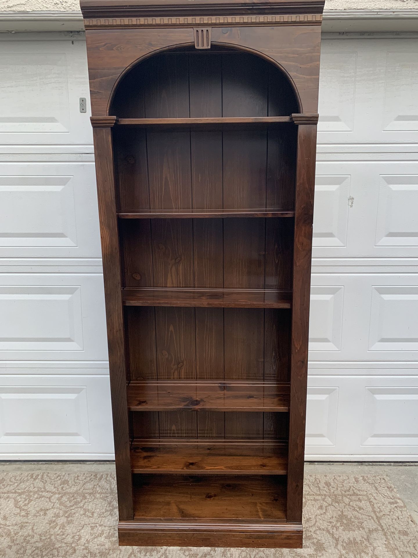 Ethan Allen Pine Tavern Bookcase 80"H