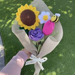 Hand made crochet bouquet