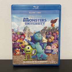 Monsters University Blu Ray DVD 3 Disc Exclusive Combo Pack Like New Disney 2013