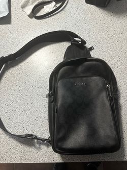 Coach Black Leather Sling Bag $10