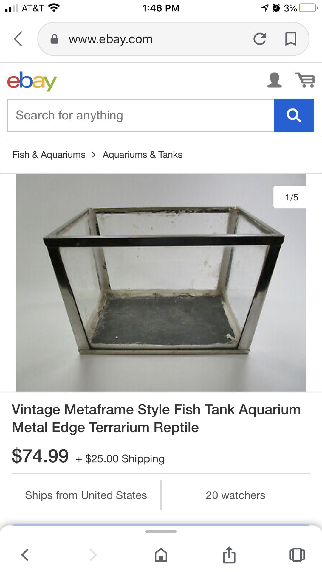 Pemco vintage fish tank