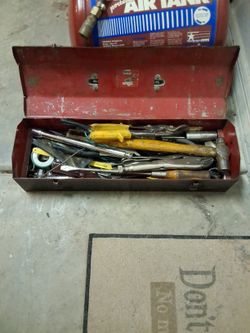 A BUNCH of Tools in an Old Tool Box