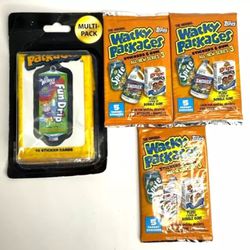 Lot Of (x4) Wacky Packages Multi-Pack + Booster Packs - NEW