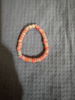 Colorful Clay Bead Stretch Bracelet with Pearls