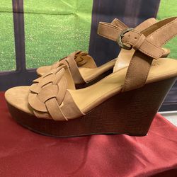 Brown Indigo Rd Wedge Sandals 