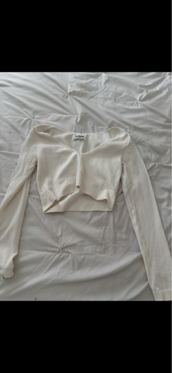 White Long Sleeve Garage Top