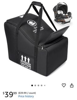 Infant Padded Car Seat Travel Bag, Carseat Travel Bag for Airplane Compatible with All Nuna Pipa/Graco/Chicco Car Seat