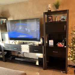 Modern 📺 Entertainment Stand w/ Bar 🍺 