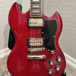 DeArmond S-73 Electric Guitar, Case & Stand