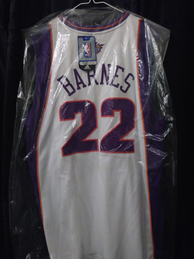 BRANDNEW. SIGNED MATT BARNES ADIDAS PHX SUNS JERSEY WITH COA PAPER