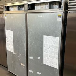 SUB ZERO 72”WIDE BUILT IN PANEL READY BUILT IN REFRIGERATOR/ FREEZER 