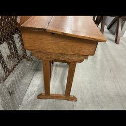 Antique Solid Oak School Desk