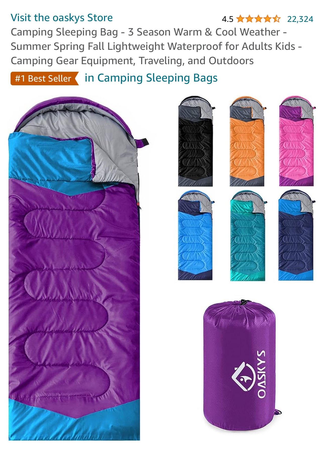 OASKYS Sleeping Bag ( Only 1)