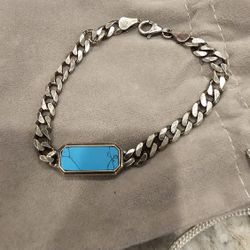 Gorgeous, Sterling silver turquoise woman's bracelet for a 7 Wrist 