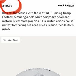 BRAND NEW LIMITED EDITION, NEW ORLEANS SAINTS TRAINING CAMP FOOTBALL