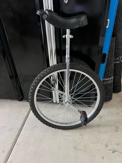 Chrome Unicycle with Black Seat new