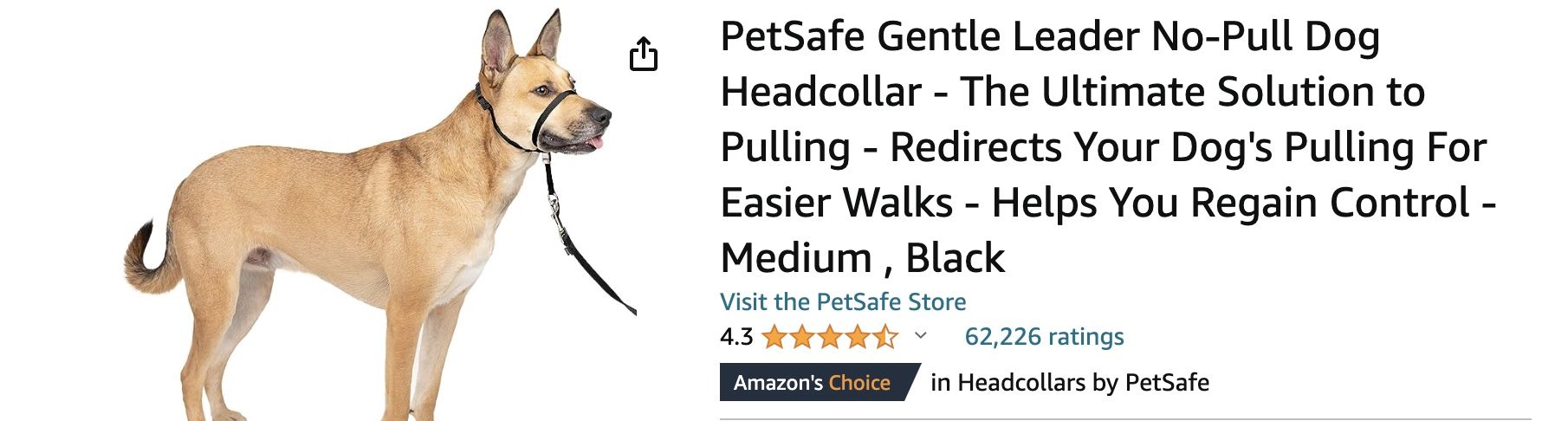 PetSafe Gentle Leader No-Pull Dog Headcollar