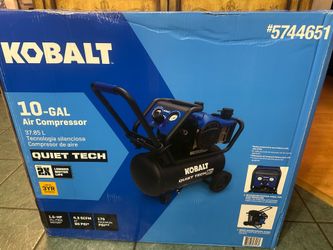Kobalt QUIET TECH 10-Gallon Portable Electric 175 PSI Horizontal Air Compressor
