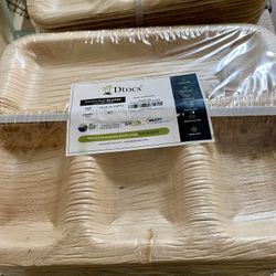 11x9 Compartment Palm Leaf Disposable Plates 