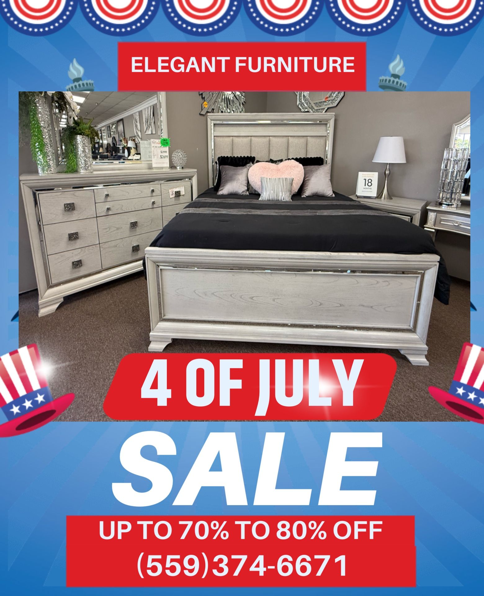 4 Pc King Bedroom Set