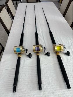 Shimano Tiagra 16 2 speed on custom 20-40lb AFTCO roller guides rods