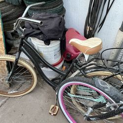 Black Silver Tan Brown Beach Cruiser Bike Bicycle Lowrider