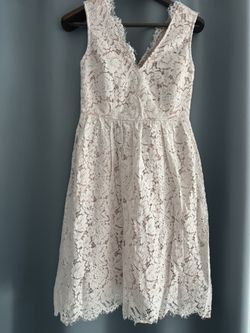 Love Swept White Lace Midi Skater Dress With Pockets