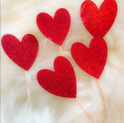 Heart Cupcake Toppers