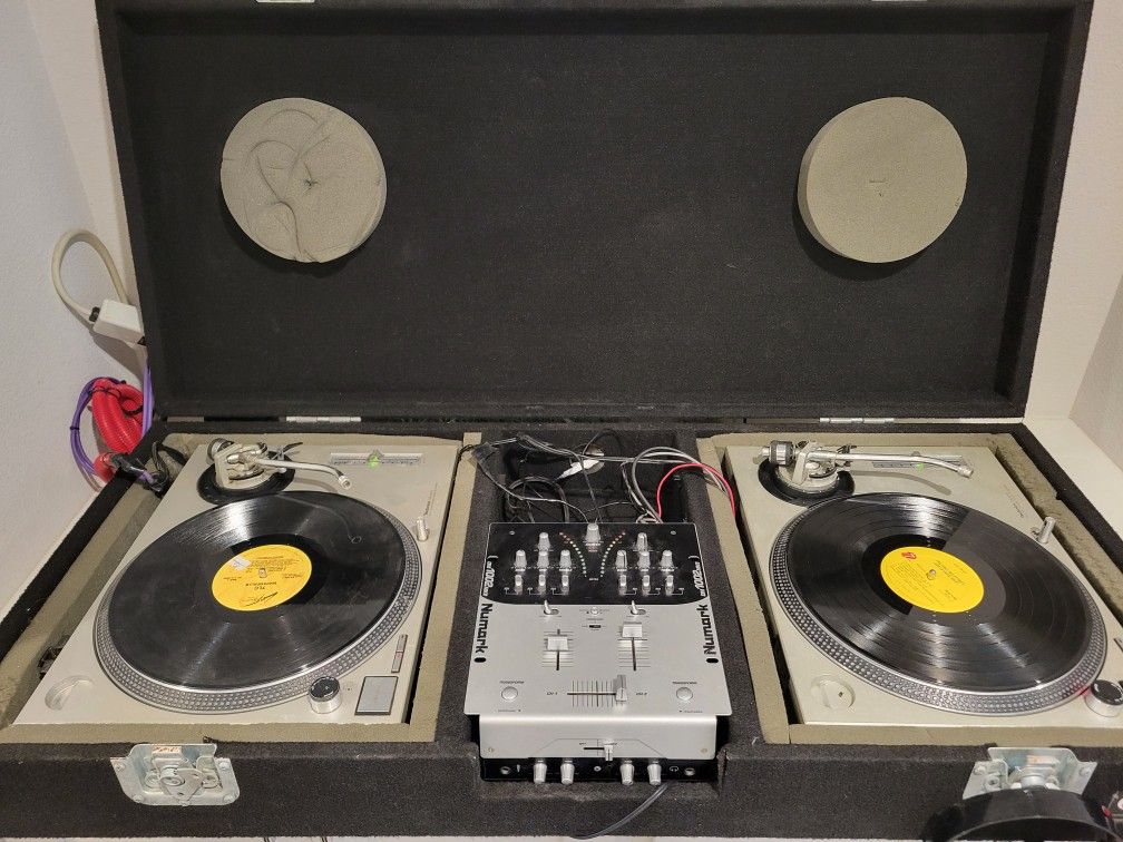 Technics 1200's, Numark 1002 Mixer and Odyssey Case