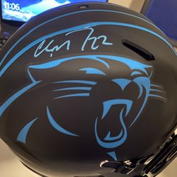 Christian McCaffrey Full size Autograph Replica Helmet