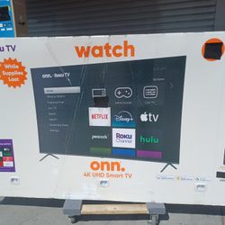 Best Deals.  85" Screen Led Smart 4k By Onn With Roku Streaming.  Endless Entertainment 
