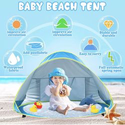 Baby Beach Tent Pop up Portable Shade Pool UV Protection Sun Shelter for Infant